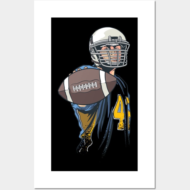 American football player sport Wall Art by Midoart